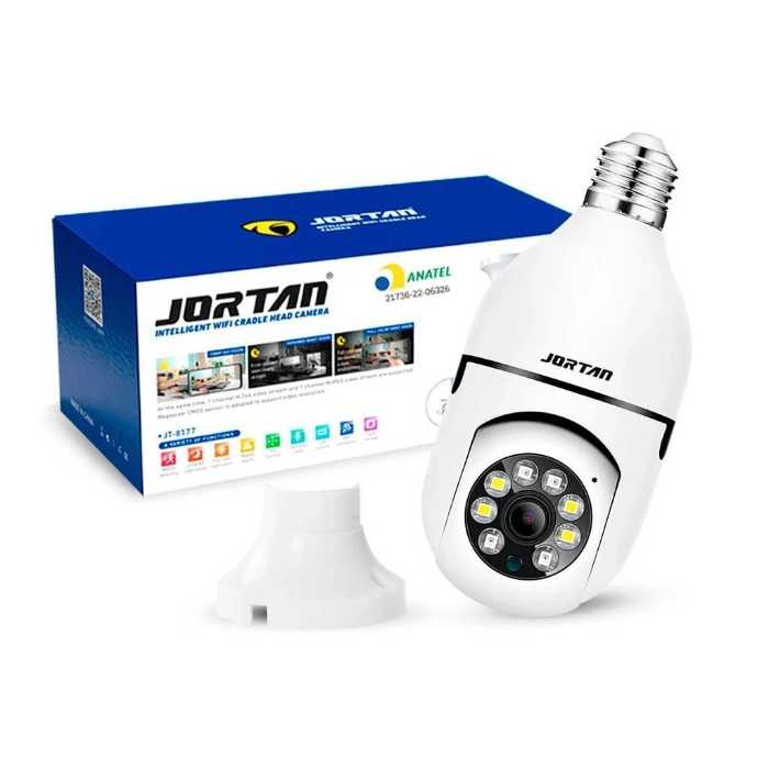 Câmera Wifi JORTAN Lâmpada