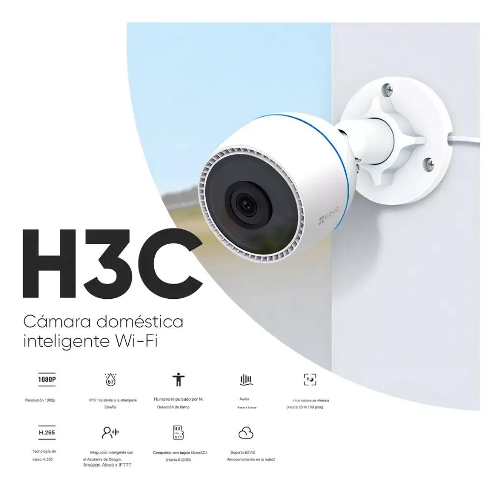Câmera EZVIZ H3C (2MP) 2.8 mm Externa