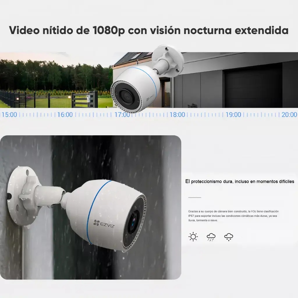 Câmera EZVIZ H3C (2MP) 2.8 mm Externa