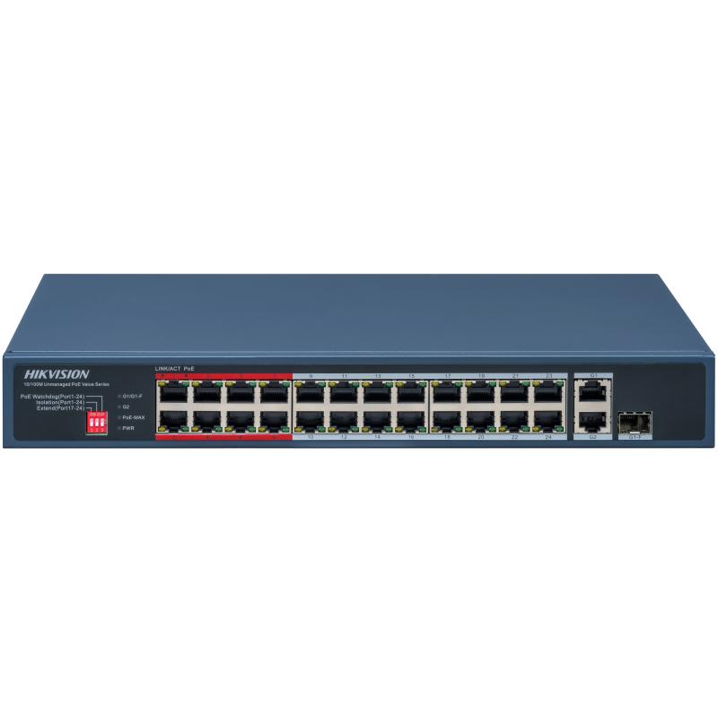 Hikvision Switch POE não gerênciavel de 24 Portas