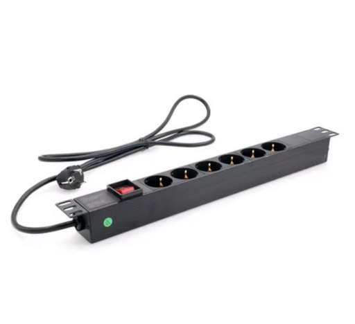 Bloco de Tomadas de 6 Vias Para Rack