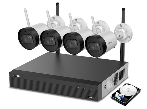 Dahua - Kit NVR de 4 Canais +4*2MP IPC Bullet Sem Fio