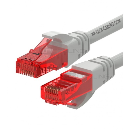 Cabo de rede cat6 1M utp rack awg 26/7 cinza
